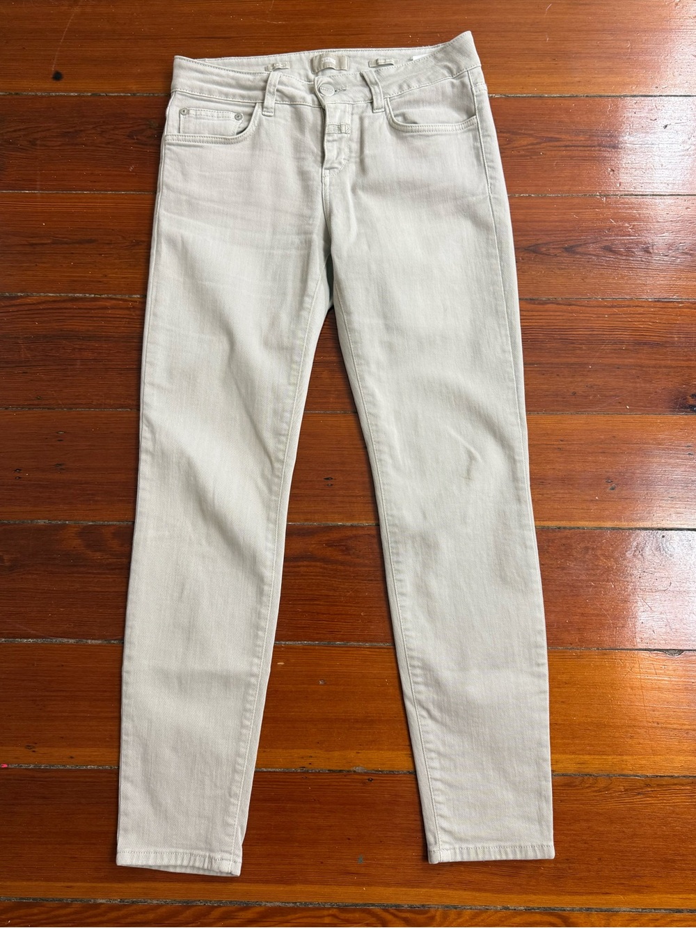 Closed Denim Baker Slim Fit Jeans in Khaki Made in Italy Sz 25 🧡🍄